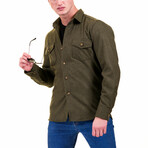 European Flannel Shirts // Olive Green (M)