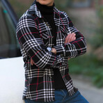 Checkered Flannel // Blue + White + Red (L)