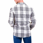 Checkered Flannel // White + Black (L)