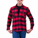 Checkered Flannel // Red + Black (L)