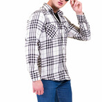 Checkered Flannel // White + Black (XL)