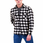 Checkered Flannel // Black + White (L)