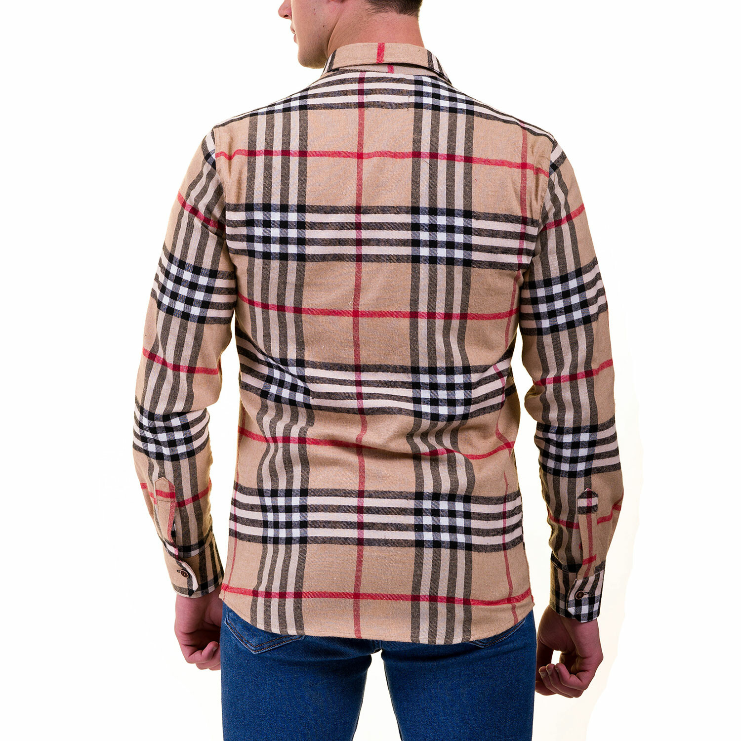 Plaid Flannel // Tan (XL) - Amedeo Exclusive - Touch of Modern
