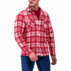 Checkered Flannel // Red + White (2XL)