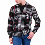 Flannel Shirts // Black + White + Red Checkered (XS)