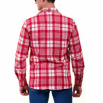 Checkered Flannel // Red + White (M)