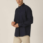 Sammy Button Up // Navy Blue (Medium)