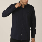 Nelson Button Up // Navy (Medium)