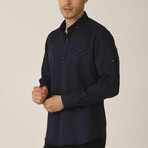 Nelson Button Up // Navy (Medium)