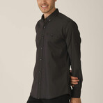 Avery Button Up // Dark Brown (Medium)