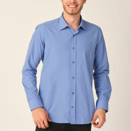 Tanner Button Up // Blue (Medium)