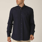 Sammy Button Up // Navy Blue (Medium)