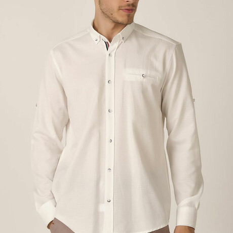 Freddie Button Up // White (Medium)