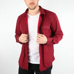 Reed Button Up // Burgundy (Medium)