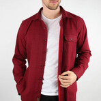 Reed Button Up // Burgundy (Medium)
