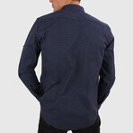 Bentley Button Up // Spotty Navy (Medium)
