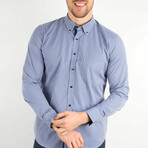 Chase Button Up // Blue + White
 Checkered (Medium)