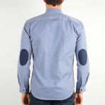 Chase Button Up // Blue + White
 Checkered (Medium)