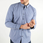 Chase Button Up // Blue + White
 Checkered (Medium)
