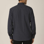 Jordan Button Up // Navy + White (Medium)