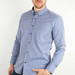 Chase Button Up // Blue + White
 Checkered (Medium)