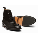 Suede Combination Balmoral Boots // Black (US: 7)