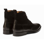 Suede Combination Balmoral Boots // Black (US: 7)