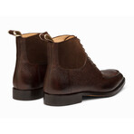 Split Toe Derby Suede Combination Boot // Dark Brown (US: 7)