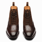 Suede Combination Balmoral Boots // Dark Brown (US: 8)