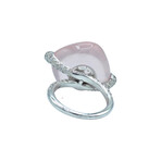 Piero Milano // 18K White Gold Diamond + Quartz Ring // Ring Size: 6.75 // Pre-Owned