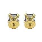 Mauboussin // 18K Yellow Gold + Smoky Quartz Stud Earrings // Pre-Owned