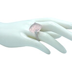 Piero Milano // 18K White Gold Diamond + Quartz Ring // Ring Size: 6.75 // Pre-Owned