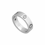 Cartier // 18K White Gold 3 Diamond Love Ring // Ring Size: 4 // Pre-Owned