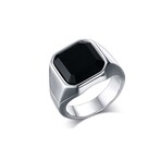 Agate Signet Ring // Black (7)
