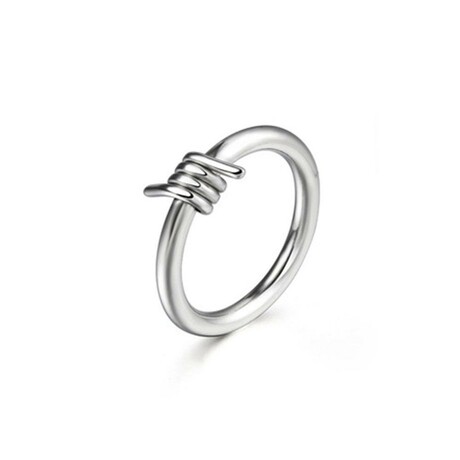 Razor Wire Band Ring // Silver (6)