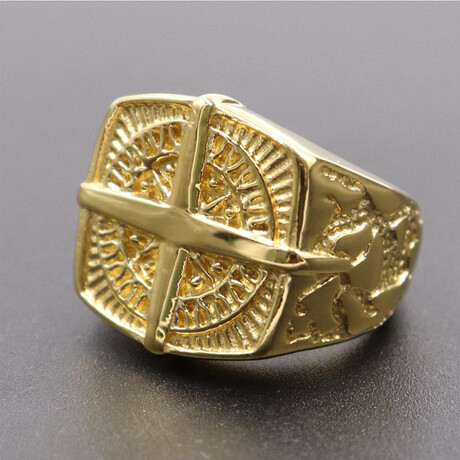 Sail Compass Ring // Gold (7)