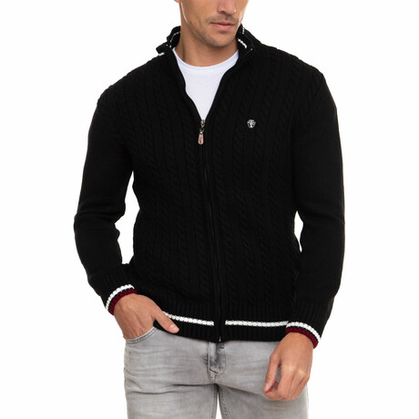 Arnau Cardigan // Black + Ecru (XS)