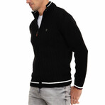 Arnau Cardigan // Black + Ecru (3XL)