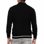 Arnau Cardigan // Black + Ecru (3XL)