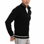 Arnau Cardigan // Black + Ecru (3XL)