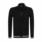 Arnau Cardigan // Black + Ecru (3XL)