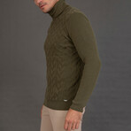 Gold Crew Neck Pullover // Khaki (M)