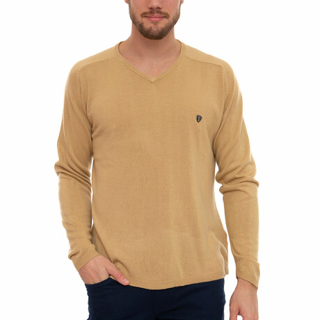 Ercina Round Neck Pullover // Beige (XS)