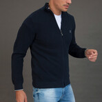 Bilbao Cardigan // Navy + Gray (2XL)