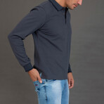 Mool Long Sleeve Polo Shirt // Anthracite (M)