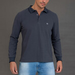 Mool Long Sleeve Polo Shirt // Anthracite (M)