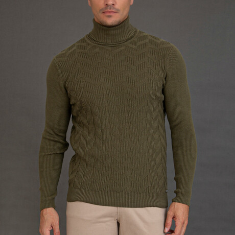 Gold Crew Neck Pullover // Khaki (XS)