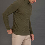 Gold Crew Neck Pullover // Khaki (M)