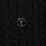 Arnau Cardigan // Black + Ecru (3XL)