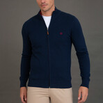 Edrick Textured Cardigan // Navy (XL)